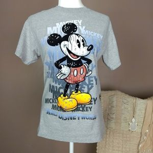 Disney Parks Mickey Velvet Burnout WD World A8